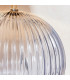 Jemma 1 Light Table Light Smokey Grey Ribbed Glass & Satin Nickel Plate (Base only)-5