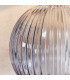 Jemma 1 Light Table Light Smokey Grey Ribbed Glass & Satin Nickel Plate (Base only)-6