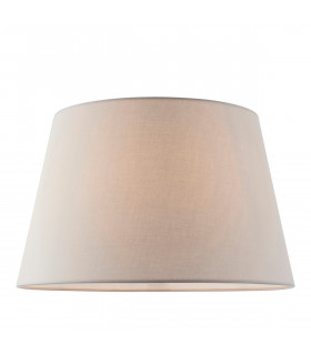 Evie 1 Light Shade Light Pale Grey Cotton