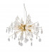 Calla 8 Light Ceiling Pendant Gold Effect Plate & Clear Glass