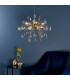 Calla 8 Light Ceiling Pendant Gold Effect Plate & Clear Glass-2
