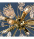 Calla 8 Light Ceiling Pendant Gold Effect Plate & Clear Glass-3