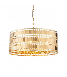 Eldora 5 Light Round Ceiling Pendant Gold Effect Plate