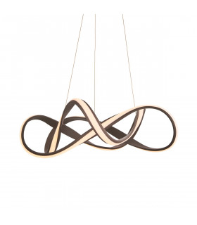 Synergy LED Ceiling Pendant Textured Coffee & White Silicone
