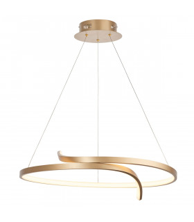 Rafe LED Ceiling Pendant Matt Brushed Gold & White Silicone