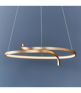 Rafe LED Ceiling Pendant Matt Brushed Gold & White Silicone-1