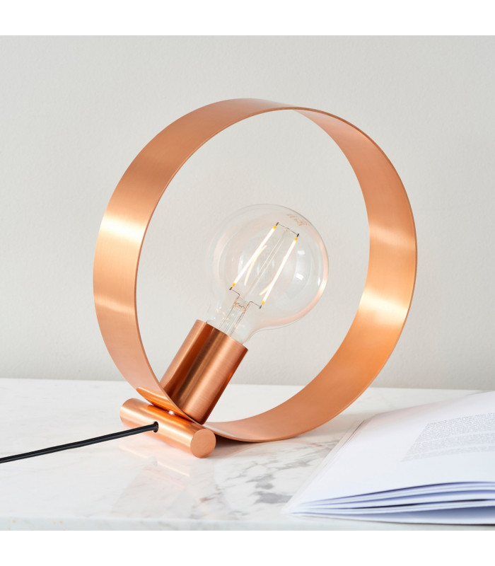 Hoop 1 Light Table Light Brushed Copper-3