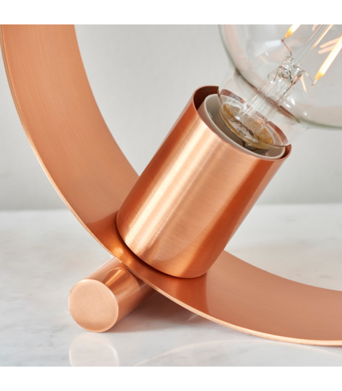 Hoop 1 Light Table Light Brushed Copper-6