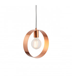 Hoop 1 Light Ceiling Pendant Brushed Copper
