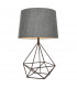 Apollo 1 Light Table Light Aged Copper & Grey Fabric