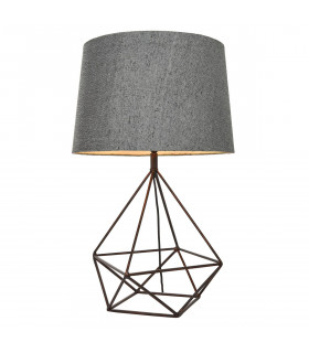 Apollo 1 Light Table Light Aged Copper & Grey Fabric