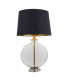 Gideon 1 Light Table Light Clear Glass & Antique Brass Plate