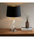 Gideon 1 Light Table Light Clear Glass & Antique Brass Plate-2