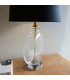 Gideon 1 Light Table Light Clear Glass & Antique Brass Plate-3