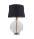 Gideon 1 Light Table Light Clear Glass & Antique Brass Plate, E27