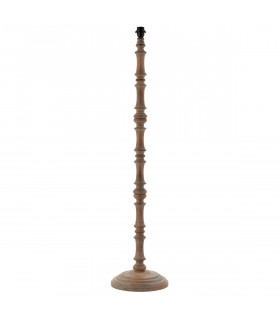 Elijah 1 Light Floor Light Grey Washed Wood (Base only)