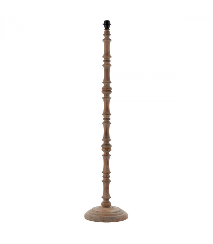 Elijah 1 Light Floor Light Grey Washed Wood (Base only)