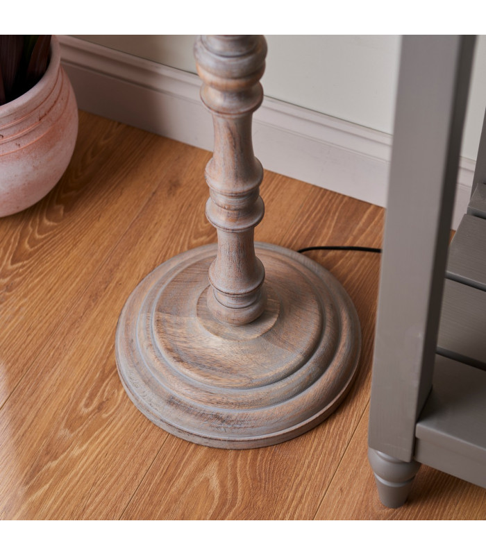 Elijah 1 Light Floor Light Grey Washed Wood (Base only)-3