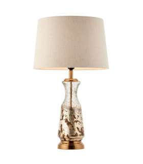 Samuel 1 Light Table Light Vintage White & Hammered Volcano Ombre Foil