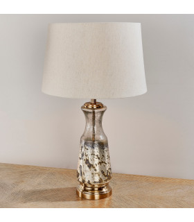 Samuel 1 Light Table Light Vintage White & Hammered Volcano Ombre Foil-1