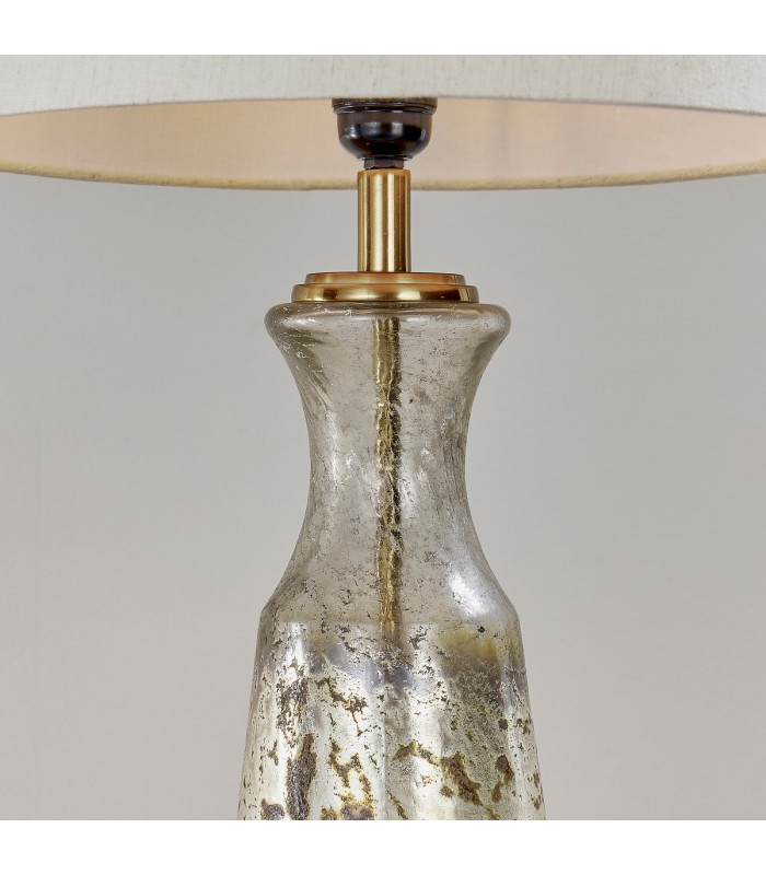 Samuel 1 Light Table Light Vintage White & Hammered Volcano Ombre Foil-2