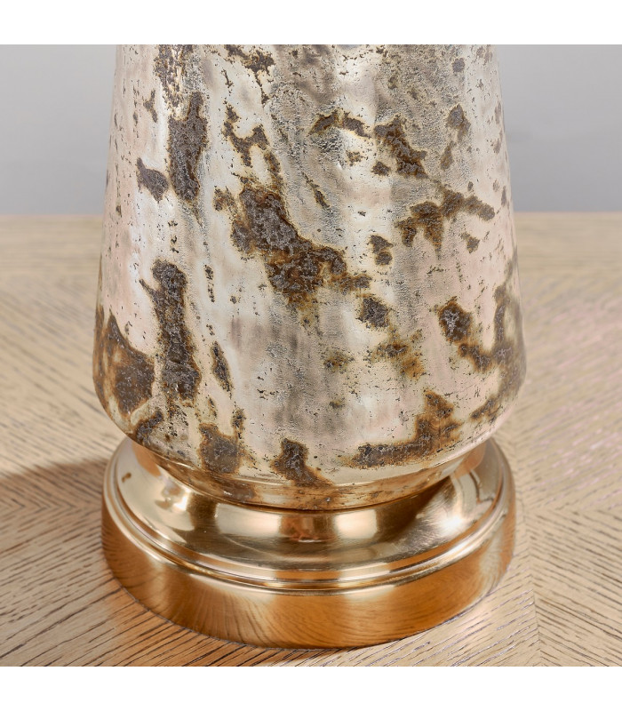 Samuel 1 Light Table Light Vintage White & Hammered Volcano Ombre Foil-3