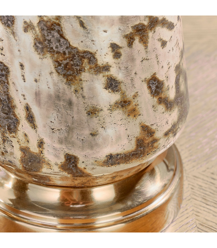 Samuel 1 Light Table Light Vintage White & Hammered Volcano Ombre Foil-4