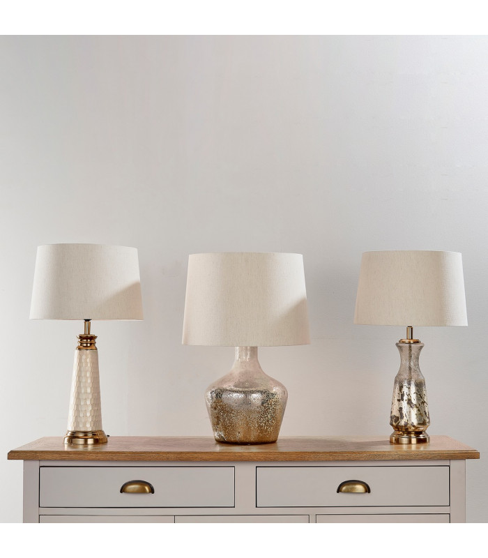 Samuel 1 Light Table Light Vintage White & Hammered Volcano Ombre Foil-5