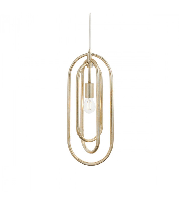 Meera 1 Light Ceiling Pendant Antique Silver Leaf