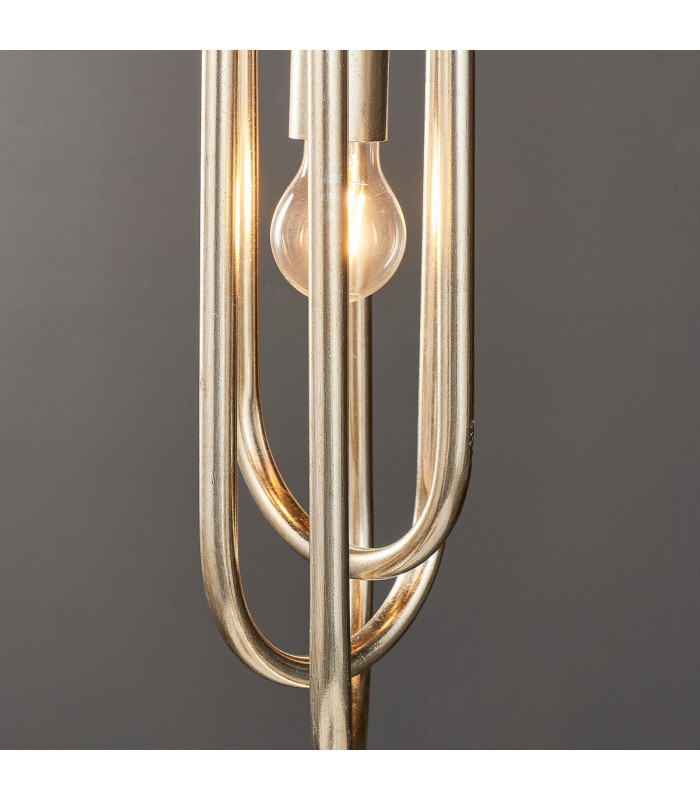 Meera 1 Light Ceiling Pendant Antique Silver Leaf-6