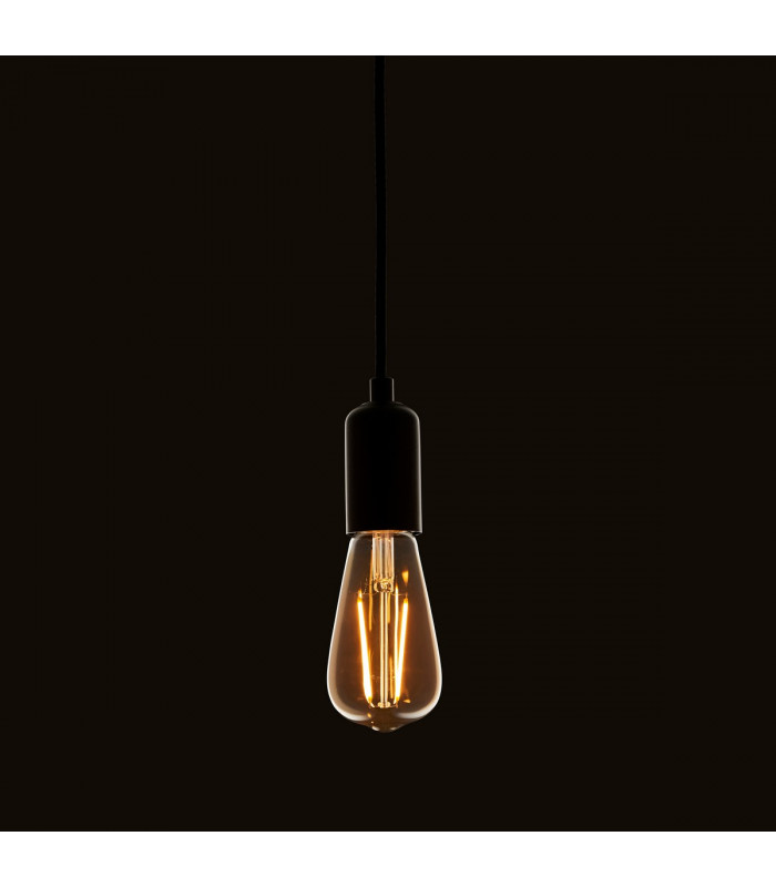 Accessory Tinted Amber Glass & Brass Plate Bulb IP20 - E27-1