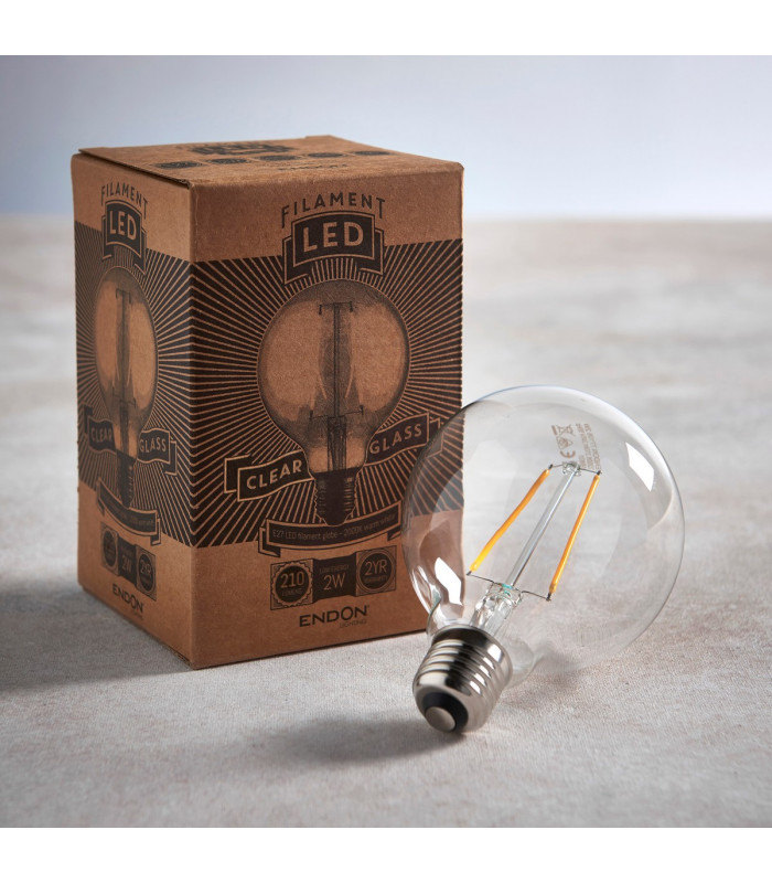Accessory Clear Glass & Chrome Plate Bulb IP20 - E27-3