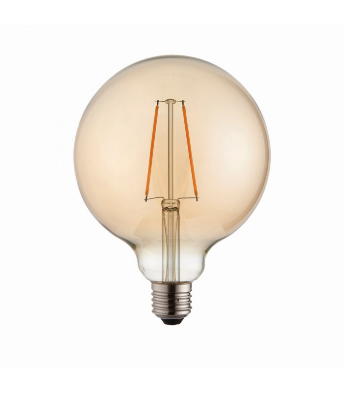 Accessory Tinted Amber Glass & Brass Plate Bulb IP20 - E27-1