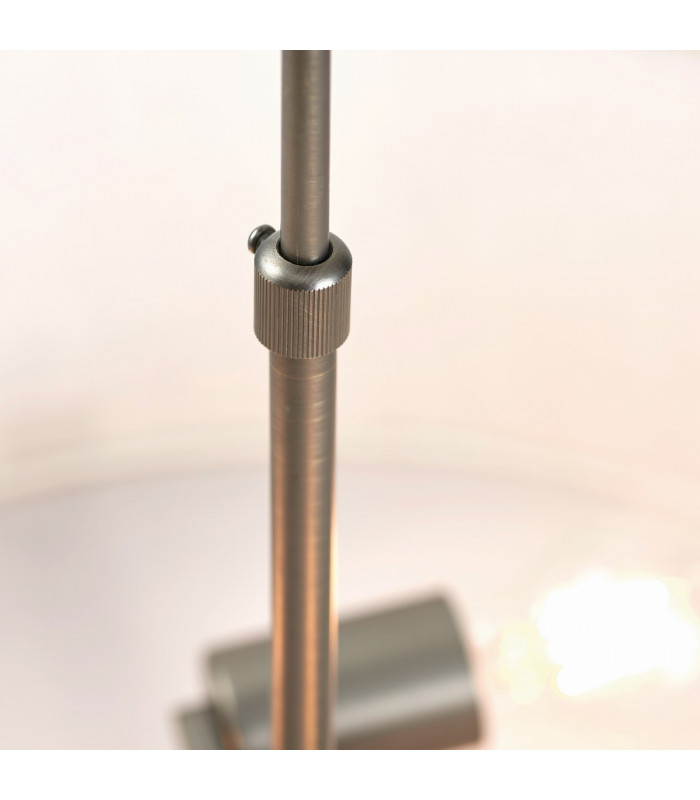Hayfield Cylindrical Pendant Brushed Bronze Effect Plate & Natural Linen 3 Light Dimmable IP20 - E27-4