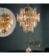 Viviana Pendant Chrome Effect Plate & Champagne Crystal (K9) Drops 12 Light Dimmable IP20 - E14-1