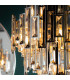 Viviana Pendant Chrome Effect Plate & Champagne Crystal (K9) Drops 12 Light Dimmable IP20 - E14-2