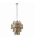Viviana Pendant Chrome Effect Plate & Champagne Crystal (K9) Drops 12 Light Dimmable IP20 - E14-4