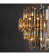Viviana Pendant Chrome Effect Plate & Champagne Crystal (K9) Drops 15 Light Dimmable IP20 - E14-2