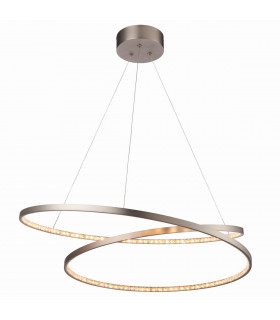 Eternity Integrated LED Pendant Matt Nickel Plate & Crystal (K5) Detail Dimmable IP20