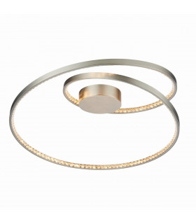 Eternity Integrated LED Flush Matt Nickel Plate & Crystal (K5) Detail Dimmable IP20