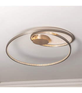 Eternity Integrated LED Flush Matt Nickel Plate & Crystal (K5) Detail Dimmable IP20-1