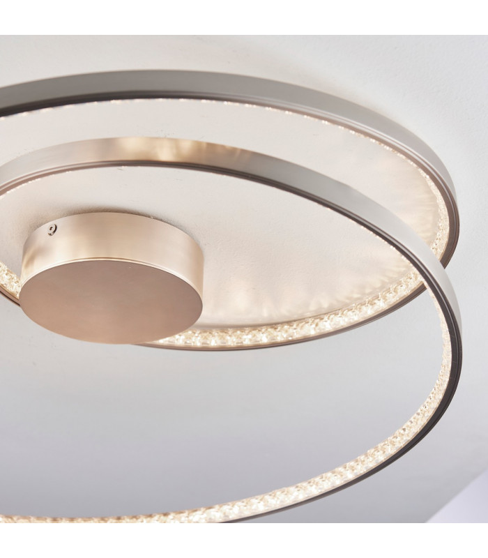 Eternity Integrated LED Flush Matt Nickel Plate & Crystal (K5) Detail Dimmable IP20-2