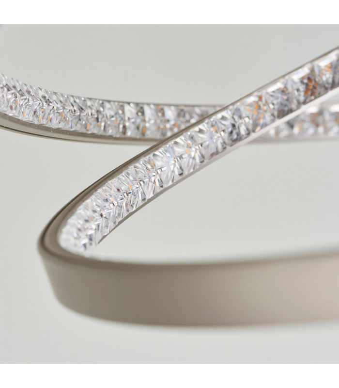Eternity Integrated LED Flush Matt Nickel Plate & Crystal (K5) Detail Dimmable IP20-5