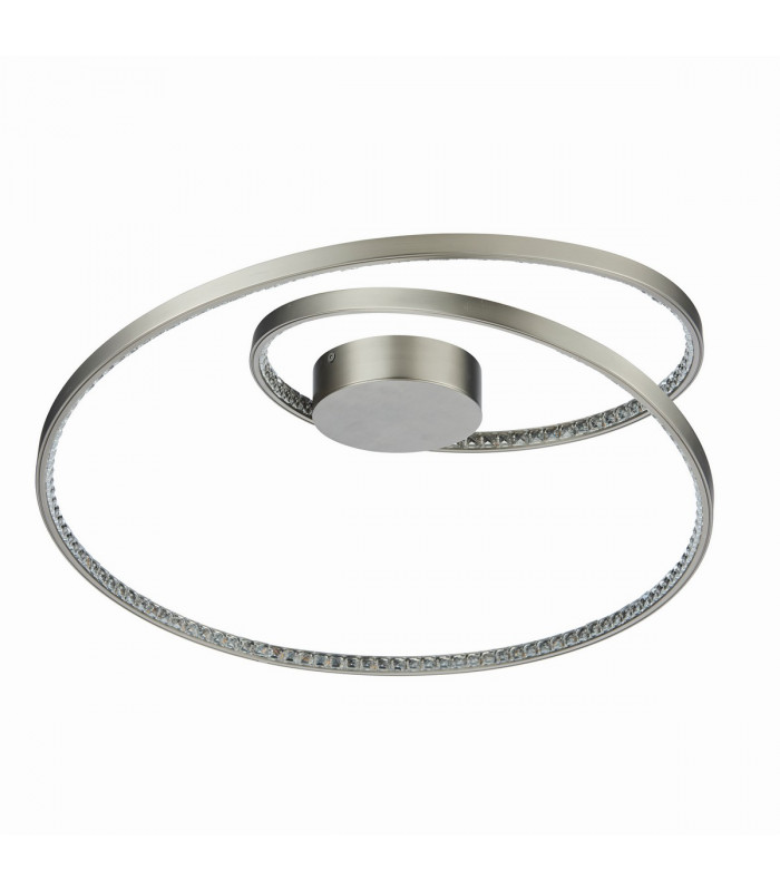 Eternity Integrated LED Flush Matt Nickel Plate & Crystal (K5) Detail Dimmable IP20-6