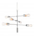 Rubens Pendant Chrome Effect Plate 6 Light Dimmable IP20 - E27