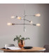 Rubens Pendant Chrome Effect Plate 6 Light Dimmable IP20 - E27-1