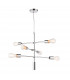 Rubens Pendant Chrome Effect Plate 6 Light Dimmable IP20 - E27-5