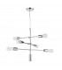 Rubens Pendant Chrome Effect Plate 6 Light Dimmable IP20 - E27-6