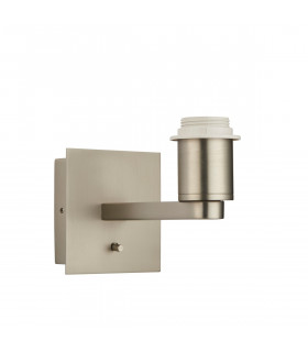 Issac Wall Matt Nickel Plate 1 Light Dimmable IP20 - E27