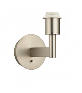 Owen Wall Matt Nickel Plate 1 Light Dimmable IP20 - E27 (Shade Sold Separately)